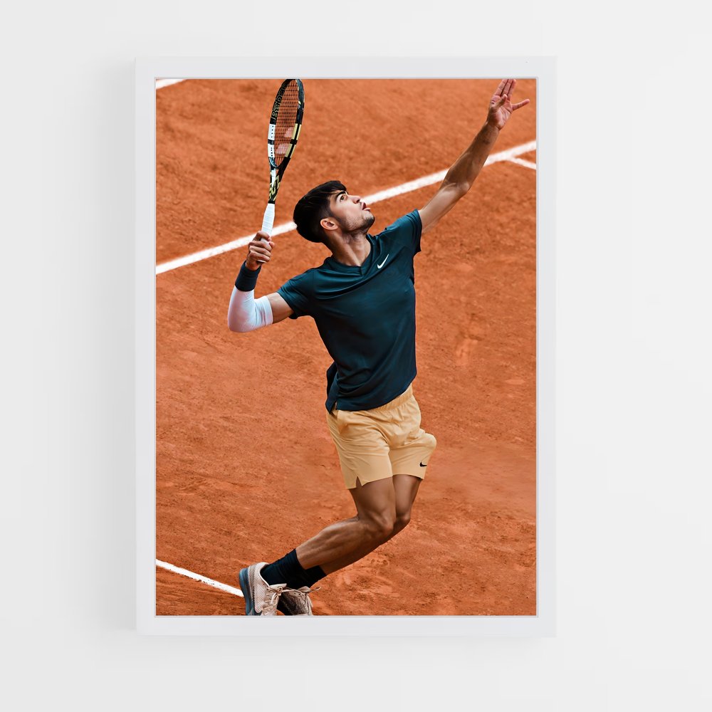 Poster Carlos alcaraz repousser – affiche Tennis (vue 3)